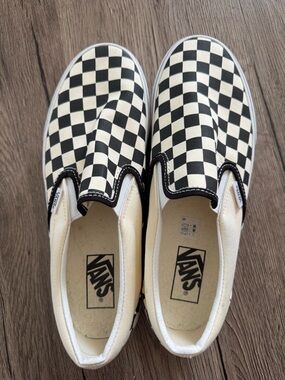 Vans Platform Checkerboard Slip-On - Black & Cream
